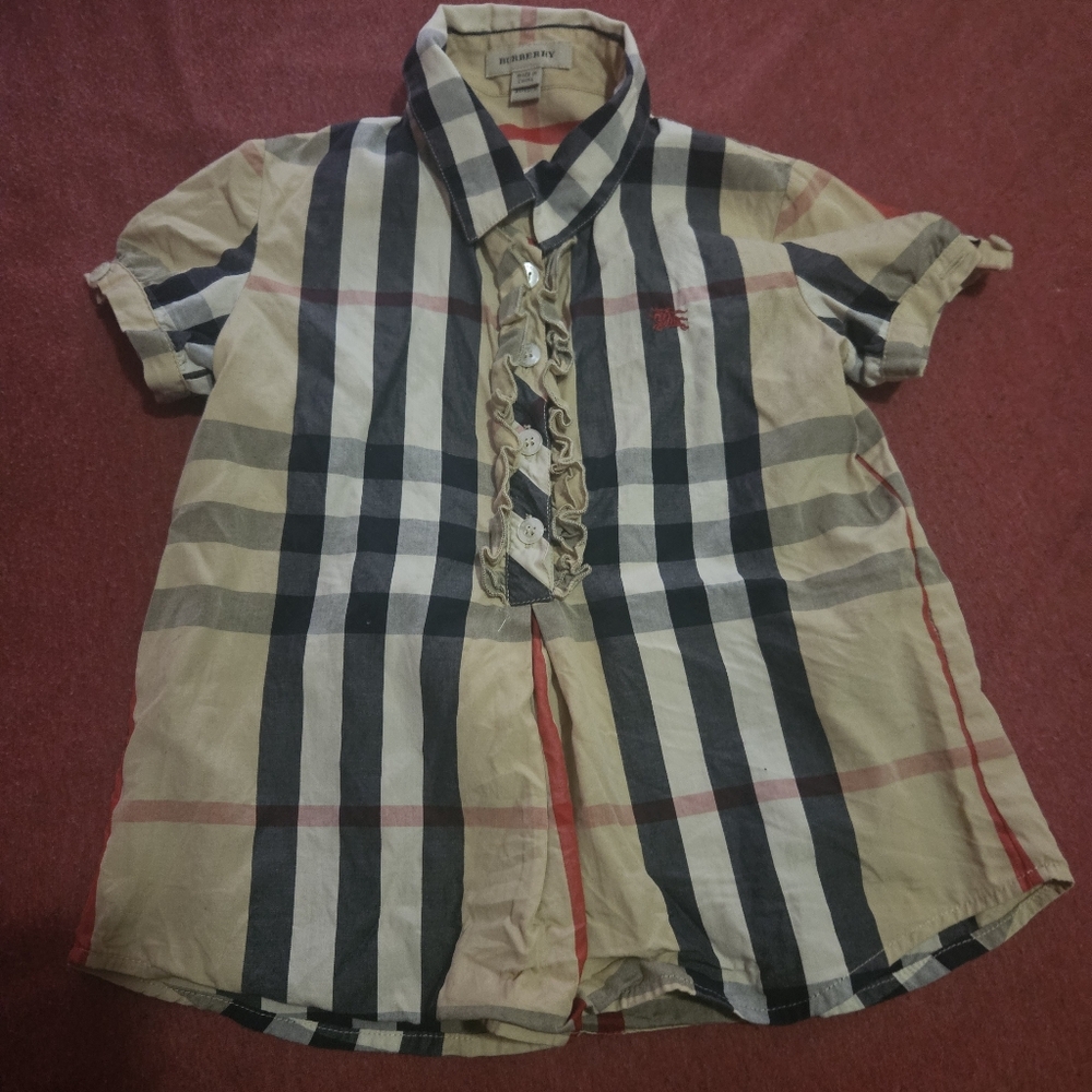 Burberry Girls plaid Shirt 5y/110cm